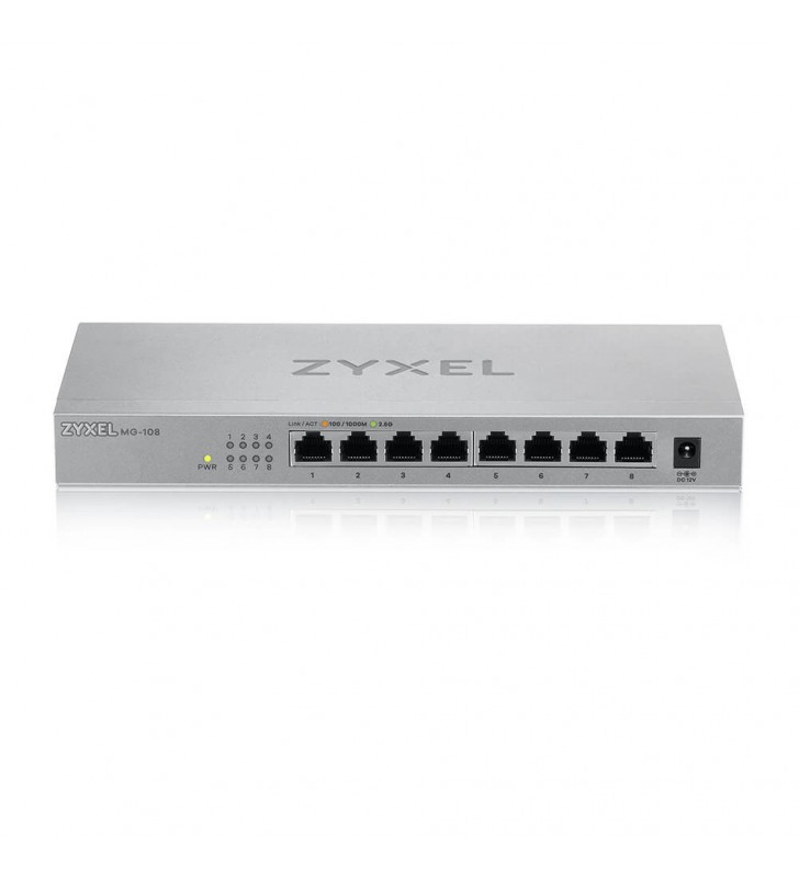 Zyxel MG-108 Fara management 2.5G Ethernet (100/1000/2500) Oțel
