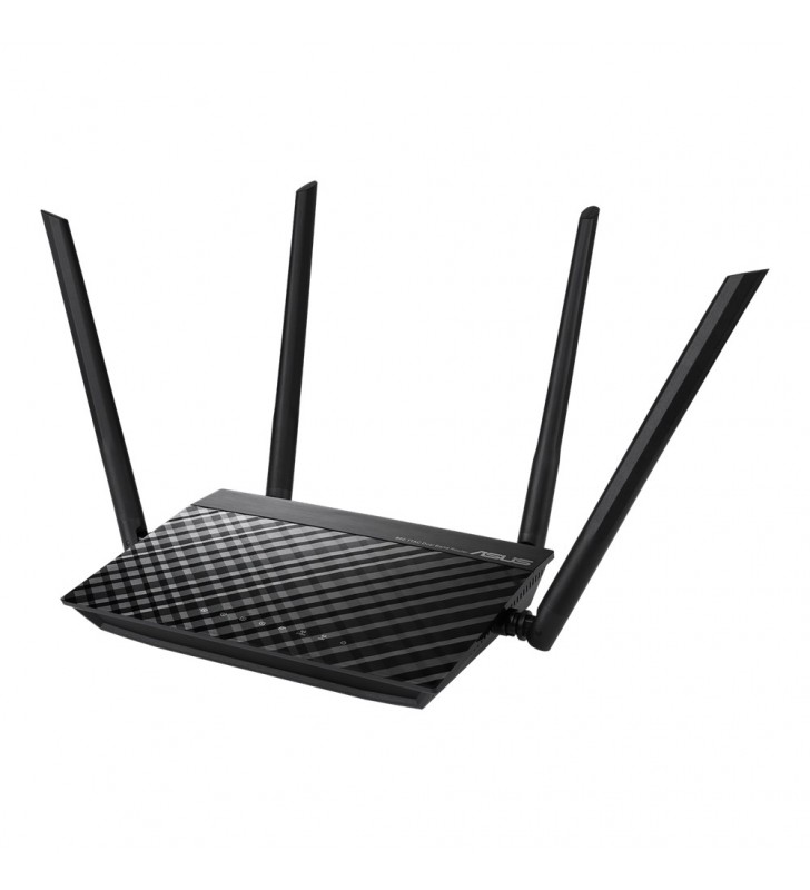 ASUS RT-AC1200_V2 router wireless Ethernet Bandă dublă (2.4 GHz/ 5 GHz) Negru