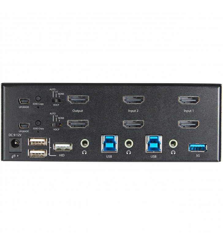 StarTech.com SV231DHU34K6 switch-uri pentru tastatură, mouse și monitor (KVM) Negru