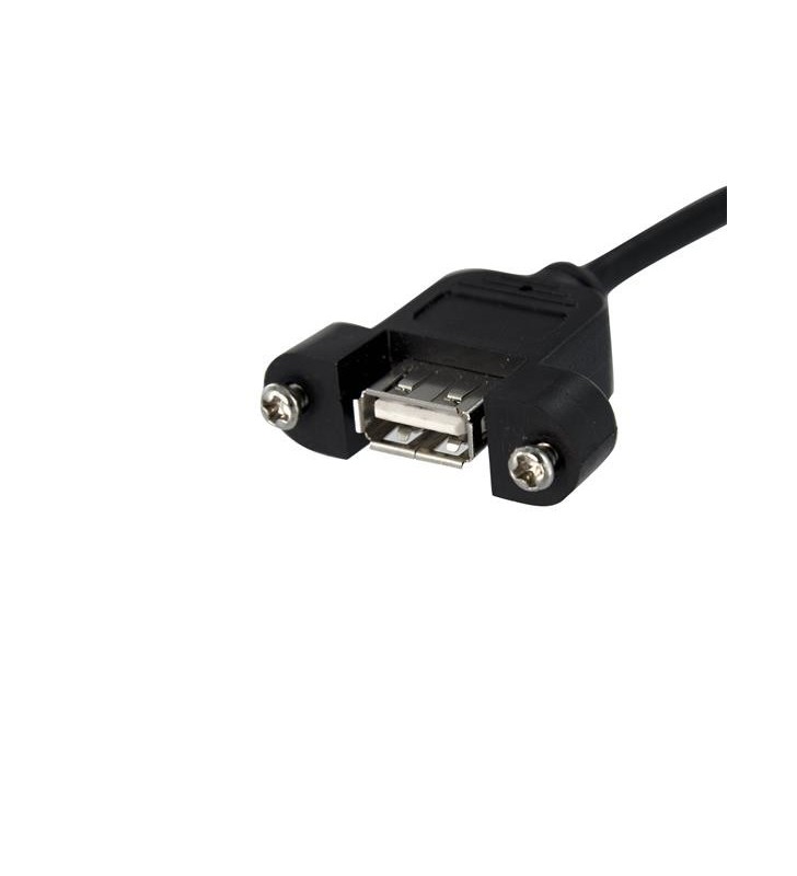 StarTech.com 30 cm Inbouwpaneel USB Kabel - USB A naar Moederbord Aansluitkabel F/F cabluri USB 0,3 m Negru