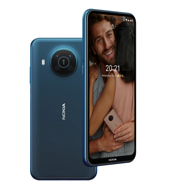 Telefon mobil Dual SIM Nokia X20, 128 GB + 6 GB RAM, 5G, Nordic Blue