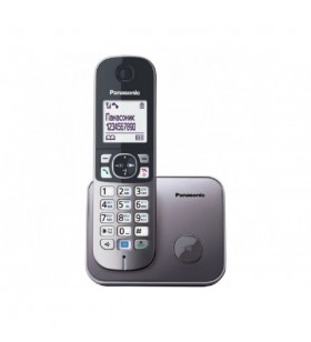 Telefon DECT metalic, KX-TG6811FXM, Panasonic, "KX-TG6811FXM" (include TV 0.75 lei)
