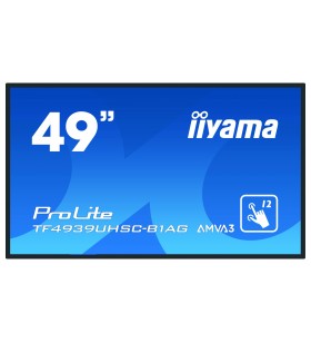 iiyama ProLite TF4939UHSC-B1AG monitoare cu ecran tactil 124,5 cm (49") 3840 x 2160 Pixel Multi-touch Multi-gestual Negru