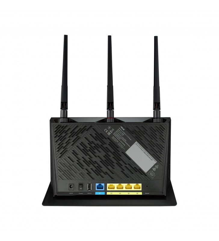 ASUS 4G-AC86U router wireless Gigabit Ethernet Bandă dublă (2.4 GHz/ 5 GHz) 5G Negru
