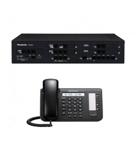 Centrala Telefonica Panasonic KX-NS500NE ( 6/2/16) hibrid, IP  si telefon digital KX-DT521 "pack.1-NS"