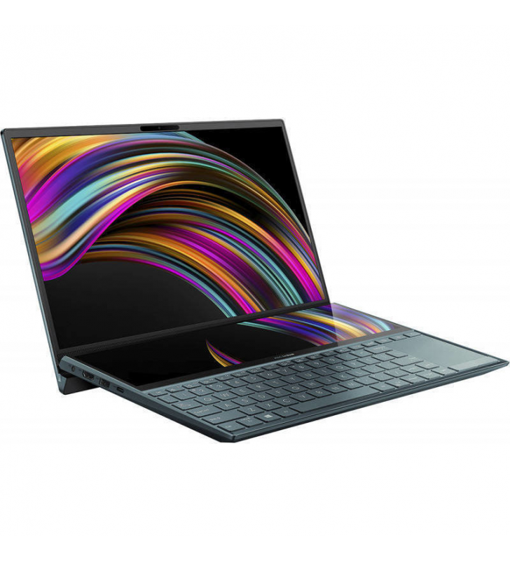 Laptop ASUS ZenBook DUO UX482EA-HY221R 14 inch FHD Intel Core i7-1165G7 32GB DDR4 1TB SSD Windows 10 Pro Celestial Blue