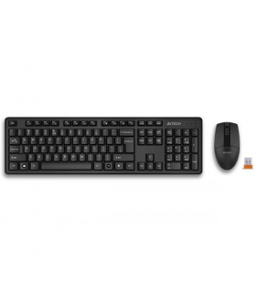 Kit Wireless A4tech 3330N - Tastatura, USB, Black + Mouse Optic, USB, Black