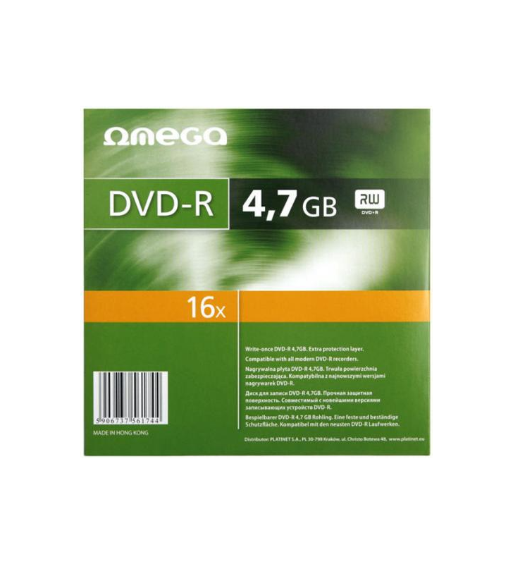 DVD-R Omega 16x, 4.7GB, 10buc, Slim case