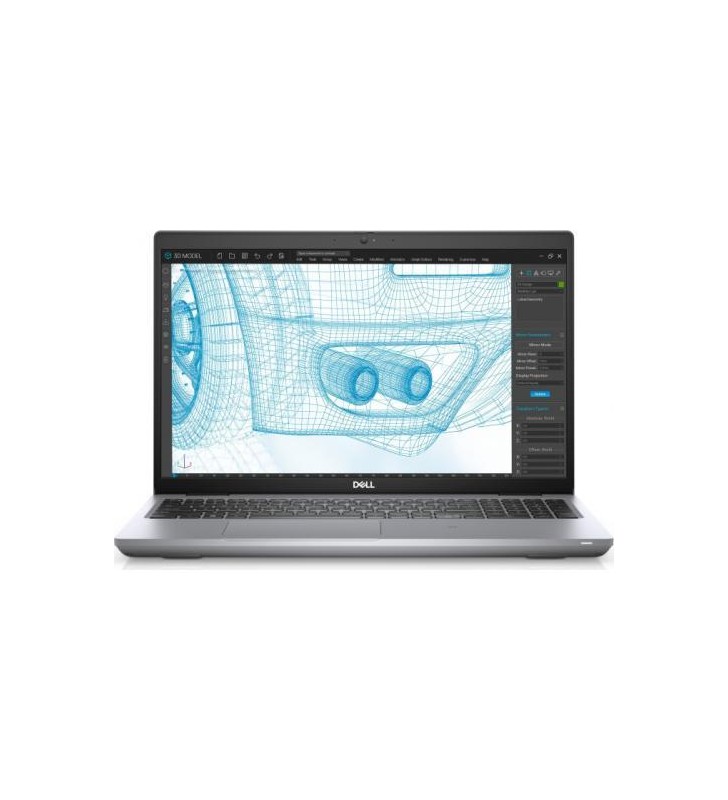 Laptop Dell Precision 3561, Intel Core i7-11850H, 15.6inch, RAM 16GB, SSD 512GB, nVidia T600 4GB, Linux, Grey