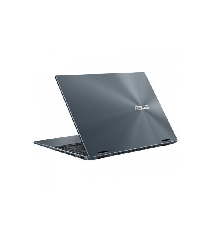 Laptop 2-in-1 ASUS Zenbook 14 Flip OLED UP5401EA-KN701R, Intel Core i7-1165G7, 14inch Touch, RAM 16GB, SSD 1TB, Intel Iris Xe Graphics, Windows 10 Pro, Pine Grey