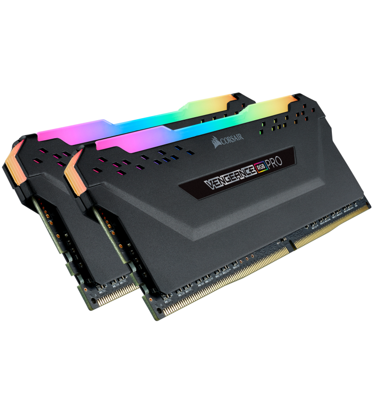 Memorii CORSAIR DDR4 64 GB, frecventa 3600 MHz, 32 GB x 2 module,  radiator, iluminare RGB, "CMW64GX4M2D3600C18"