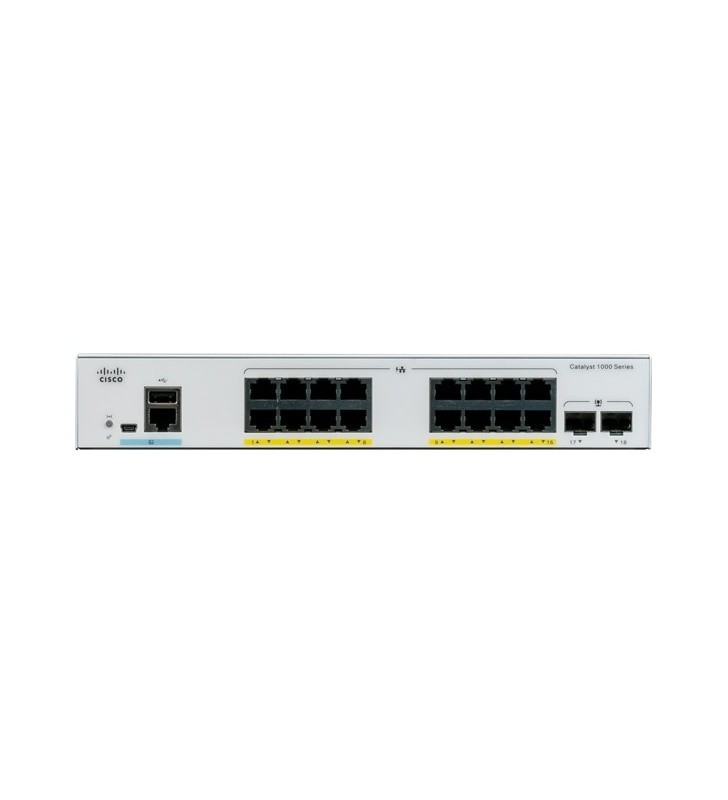 Cisco Catalyst C1000-16P-2G-L switch-uri Gestionate L2 Gigabit Ethernet (10/100/1000) Power over Ethernet (PoE) Suport Gri