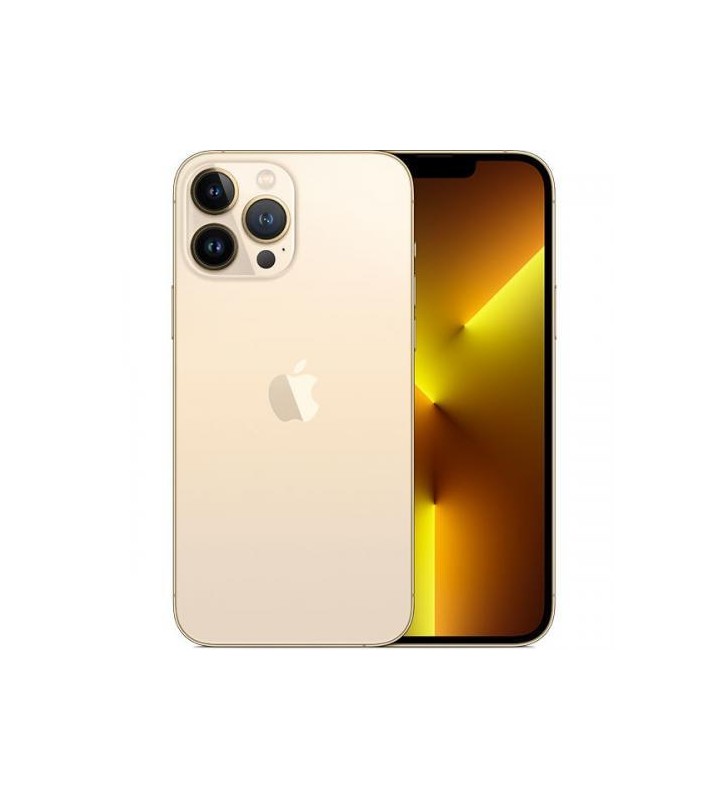 Telefon Mobil Apple iPhone 13 Pro Max, Dual SIM Hybrid, 512GB, 6GB RAM, 5G, Gold