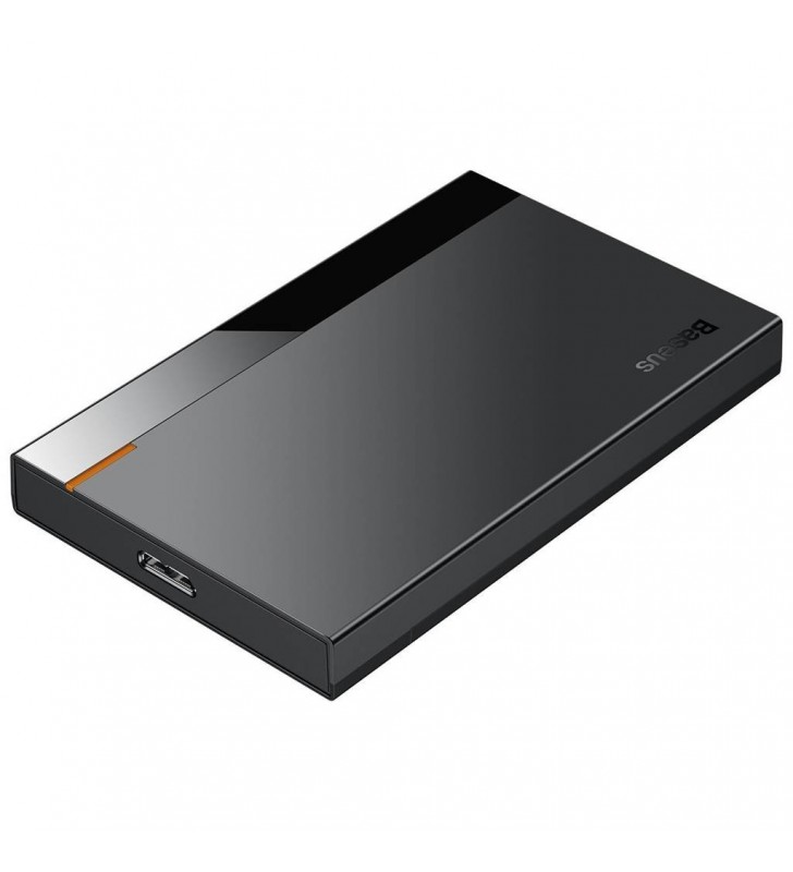 RACK extern Baseus, pt HDD/SSD, 2.5 inch, S-ATA, interfata PC USB 2.0, plastic, lungime cablu 50 cm, negru "CAYPH-A01" (include TV 0.8lei)