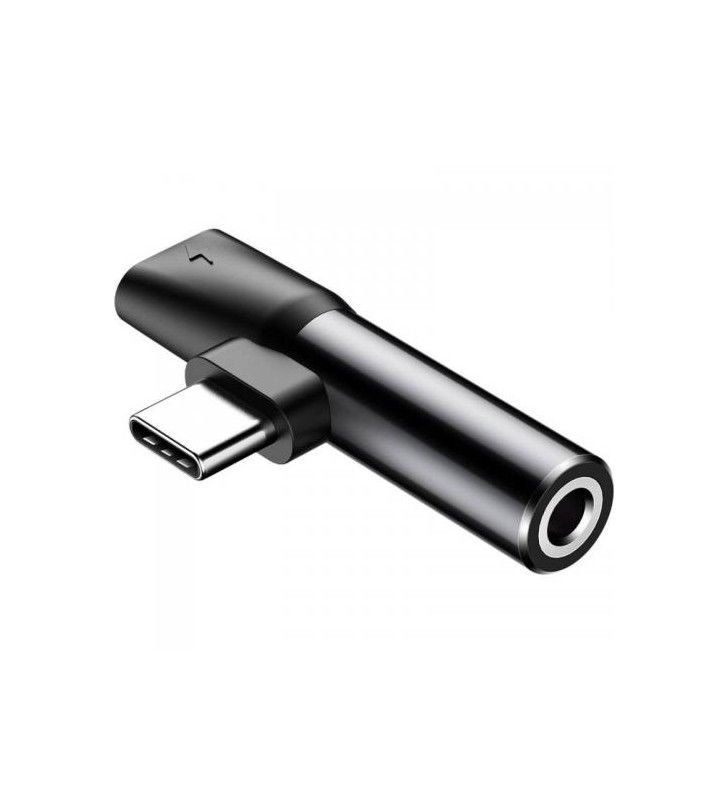 Adaptor Baseus CATL41-01, USB tip C - USB tip C + Jack 3.5mm, Black