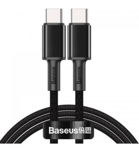 Cablu de date Baseus High Density Braided CATGD-A01 USB-C - USB-C, 2m, Black