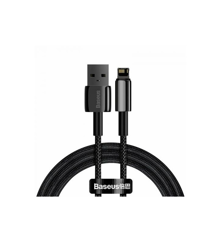 Cablu de date Baseus Tungsten CALWJ-01 USB - Lightning, 1m, Black
