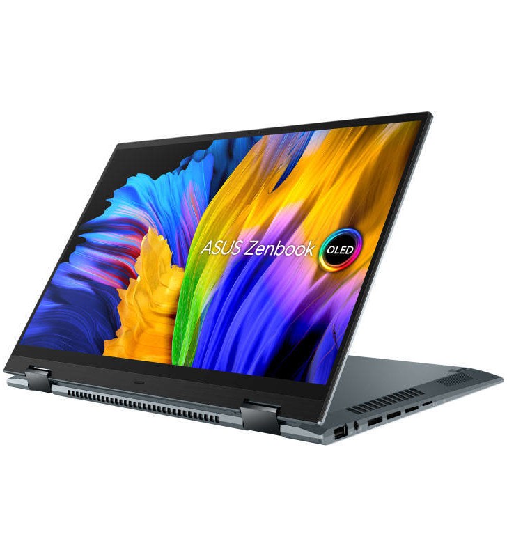 Laptop ASUS Zenbook 14 Flip OLED UP5401EA-KN012T 14 inch WQXGA+ Intel Core i7-1165G7 16GB DDR4 512GB SSD Windows 10 Home Pine Grey