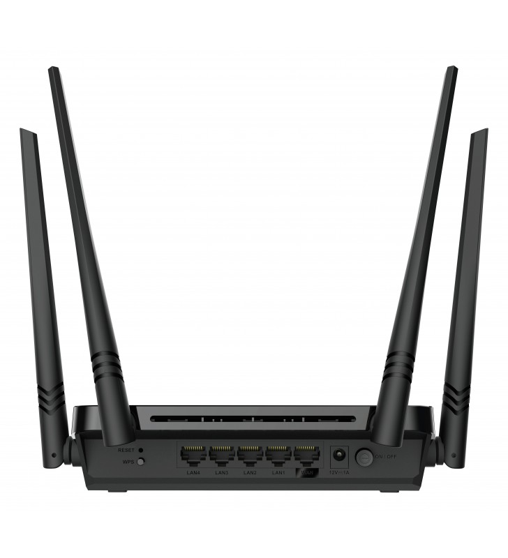 D-Link AC1200 router wireless Gigabit Ethernet Bandă dublă (2.4 GHz/ 5 GHz) 5G Negru