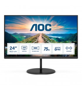 AOC V4 Q24V4EA LED display 60,5 cm (23.8") 2560 x 1440 Pixel 2K Ultra HD Negru