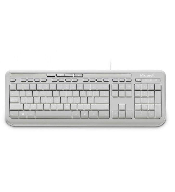 Microsoft Wired Keyboard 600, DE tastaturi USB Alb