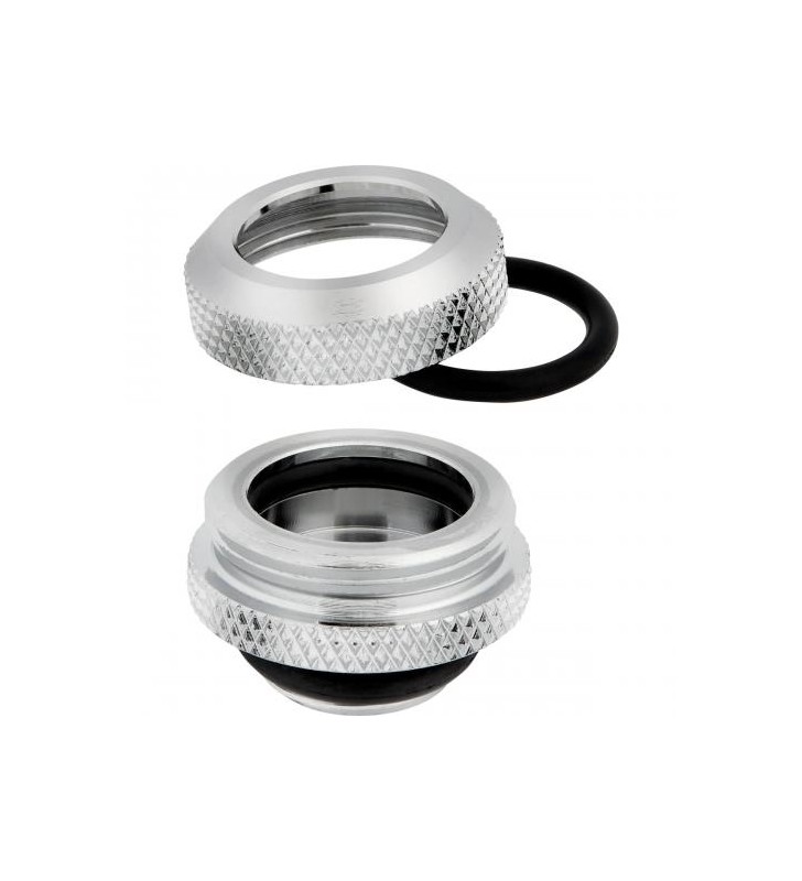 Conectori watercooling Hydro X Series XF Hardline 14mm OD Fittings Four Pack, Chrome