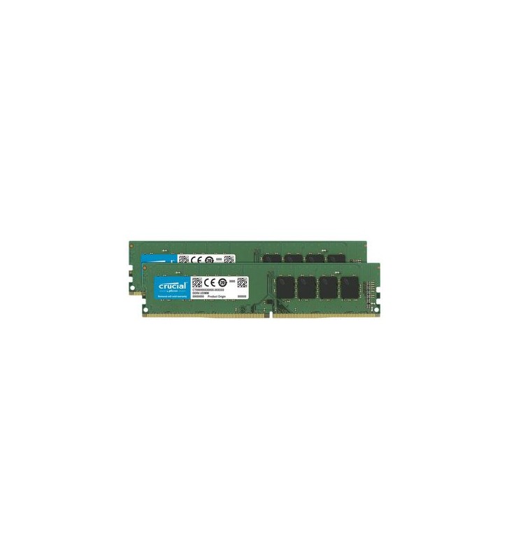 Crucial - DDR4 - 16 GB: 2 x 8 GB - DIMM 288 pini - fără tampon