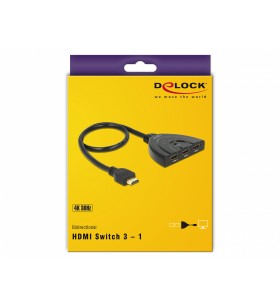 Delock HDMI 3 - 1 Switch bidirectional - video/audio splitter