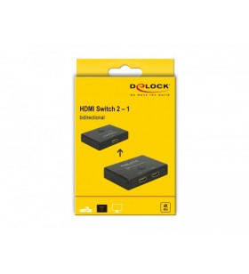 Delock HDMI 2 - 1 Switch bidirectional 4K 60 Hz - video/audio switch - 2 ports