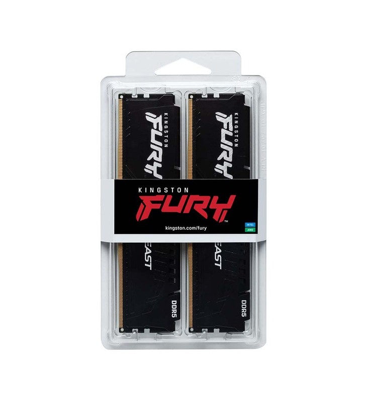 KINGSTON 32GB 5200MHz DDR5 CL40 DIMM Kit of 2 FURY Beast Black