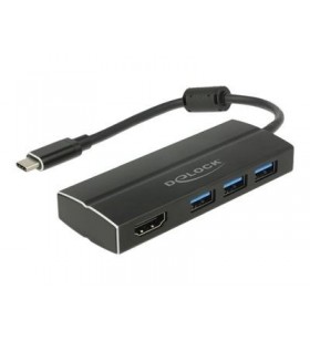 Delock - Pachet de vânzare cu amănuntul - stație de andocare - USB-C 3.1 / Thunderbolt 3 - HDMI