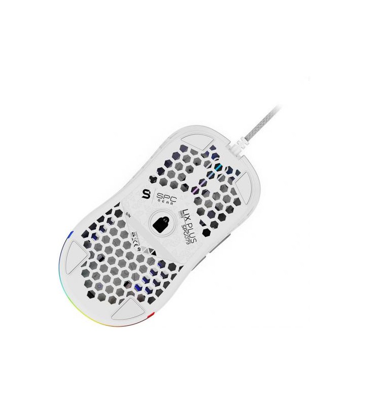 Mouse Optic SPC Gear LIX Plus Onyx, USB, White