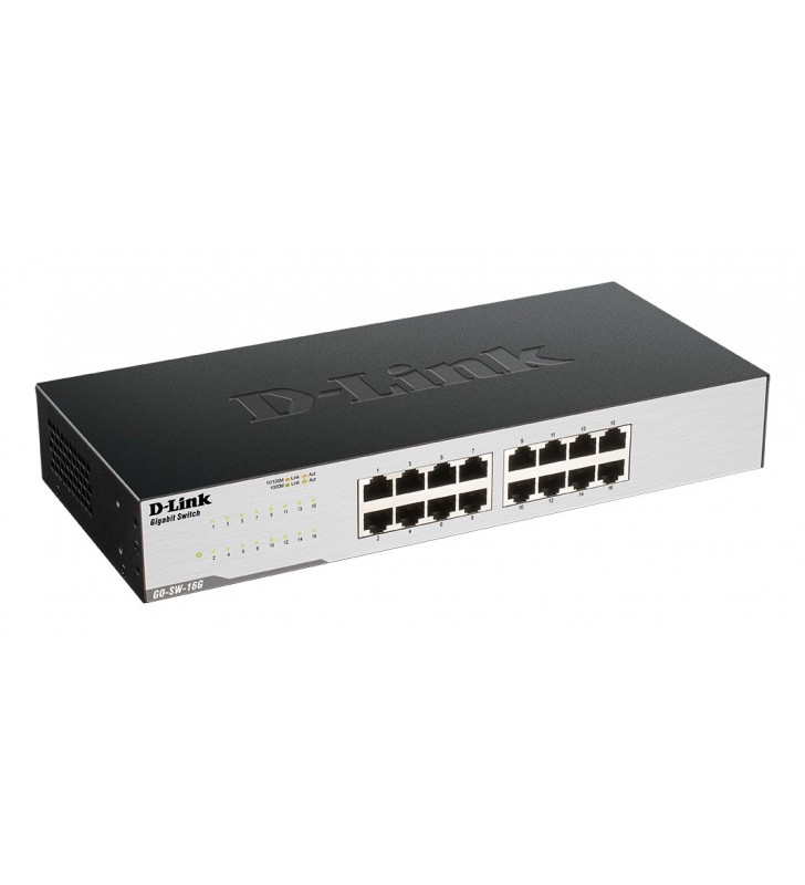 D-Link GO-SW-16G switch-uri Fara management Gigabit Ethernet (10/100/1000) Negru