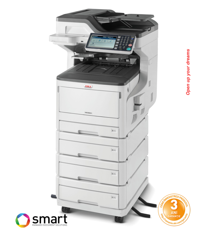 Multif. laser A3 color fax OKI MC853dnfax