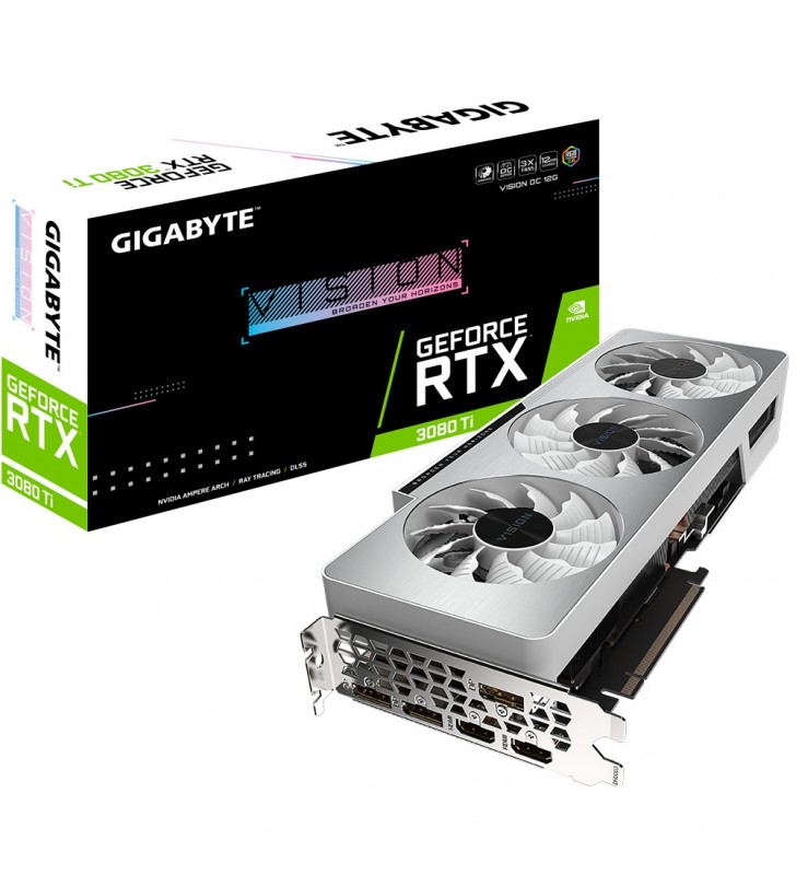 Gigabyte GV-N308TVISION OC-12GD plăci video NVIDIA GeForce RTX 3080 Ti 12 Giga Bites GDDR6X