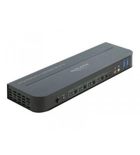 Delock Switch DisplayPort 1.4 KVM 8K 30 Hz cu USB 3.0 și Audio - Switch KVM / audio / USB - 4 porturi