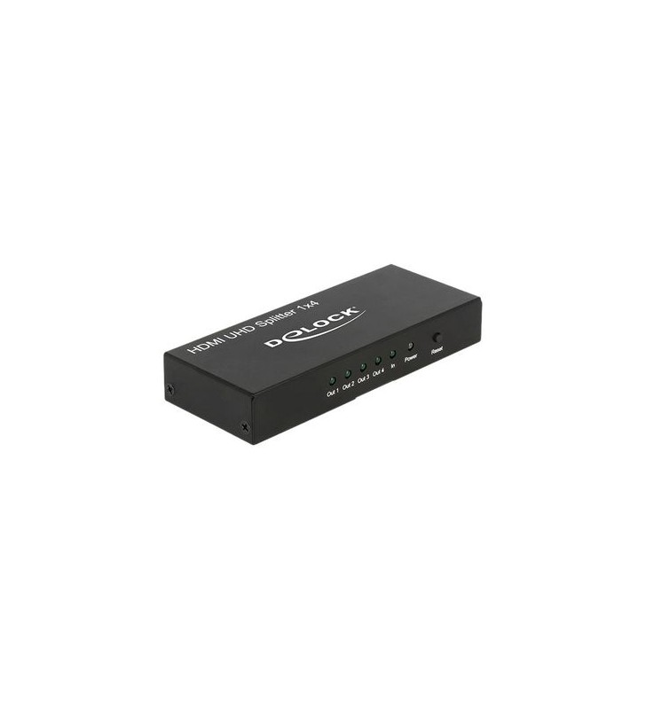 Delock Splitter HDMI UHD 1 x intrare HDMI 4 x ieșire HDMI 4K - splitter video/audio - 4 porturi