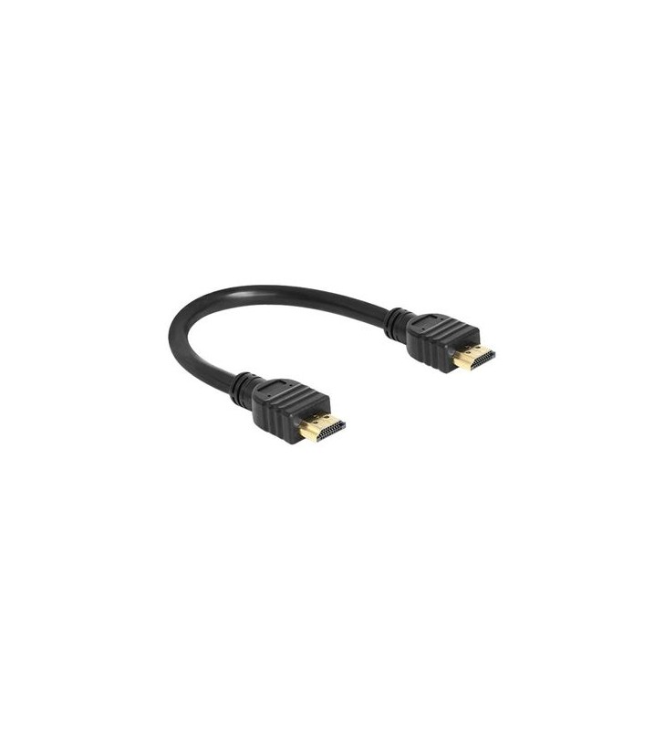 DeLOCK HDMI de mare viteză cu Ethernet - HDMI cu cablu Ethernet - 25 cm