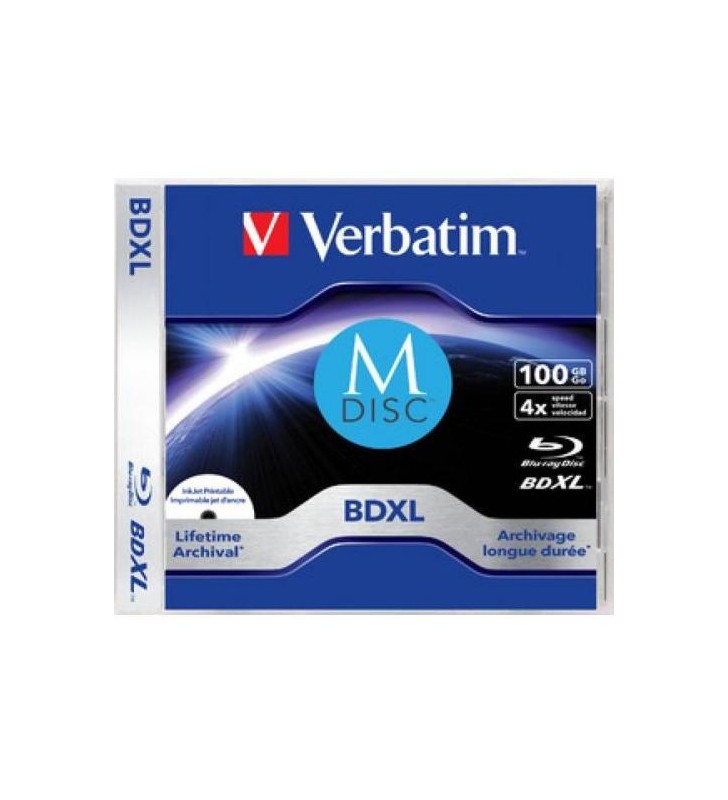 BDXL MDISC Verbatim 4X, 100GB, 1buc, Jewel Case