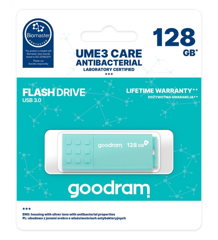 Goodram UME3 memorii flash USB 128 Giga Bites USB Tip-A 3.0 Turcoaz