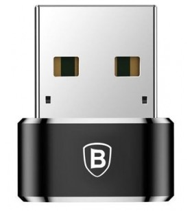 ADAPTOR Baseus Mini, USB 3.0(T) to USB Type-C(M), negru "CAAOTG-01" (include timbru verde 0.25 lei)
