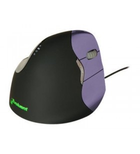 Evoluent Mouse VerticalMouse 4 Mic - Negru/Mov