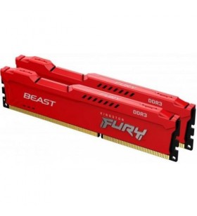 Kit Memorie Kingston Fury Beast Red, 16GB, DDR3-1866, CL10, Dual Channel