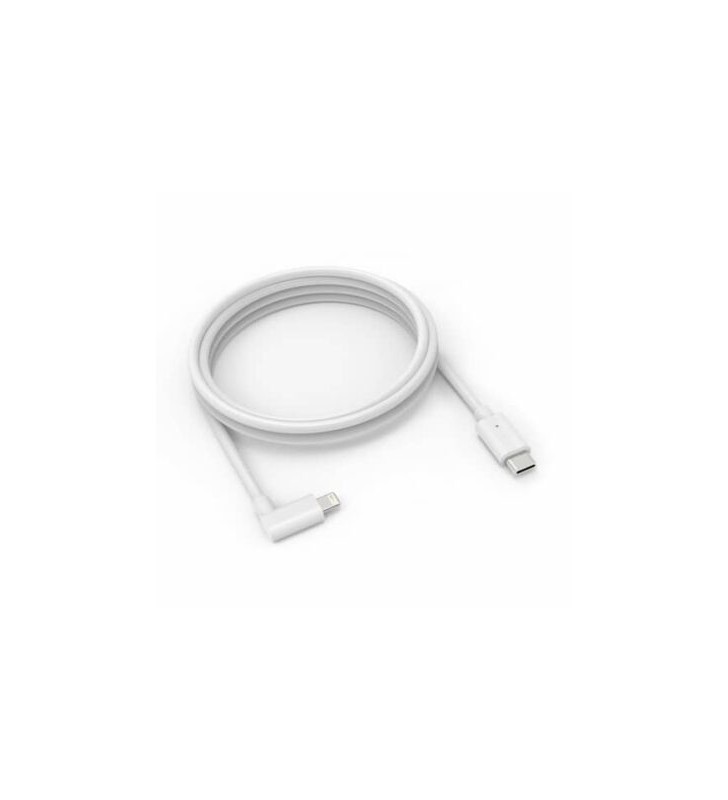 Cablu de încărcare Compulocks USB-C la Lightning 90 de grade - 6 ft - Alb - Primul capăt: 1 x conector proprietar Lightning mascul - Al doilea capăt: 1 x USB tip C tată USB - alb