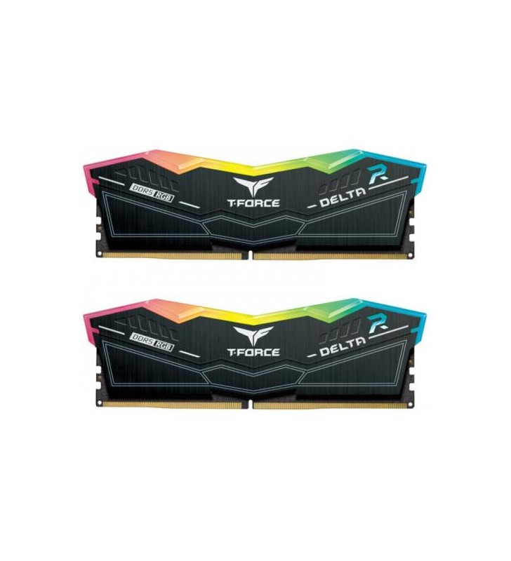 Kit Memorie TeamGroup T-Force Delta RGB 32GB, DDR5-6200MHz, CL38, Dual Channel