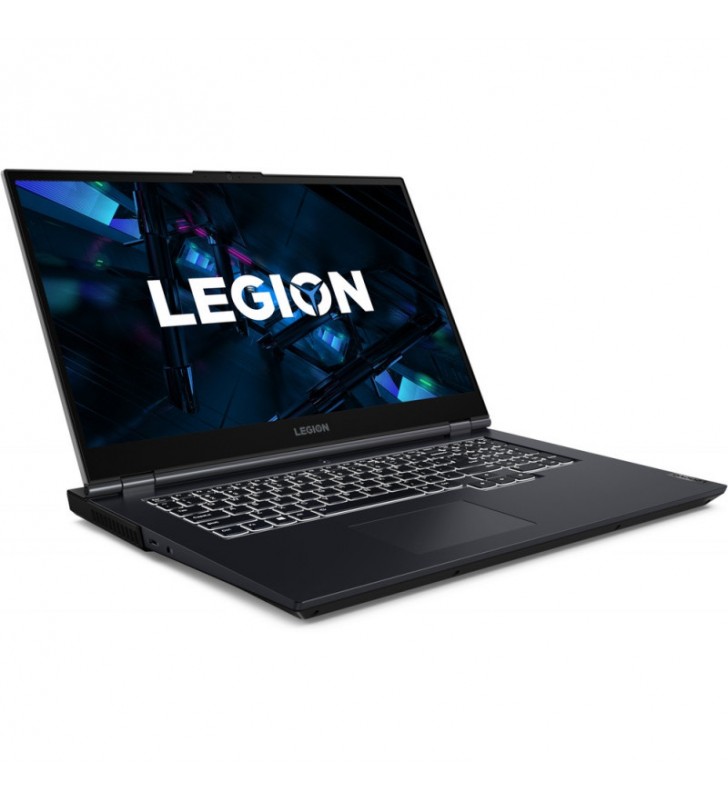 Laptop Lenovo Gaming 17.3'' Legion 5 17ITH6, FHD IPS 144Hz, Procesor Intel® Core™ i5-11400H (12M Cache, up to 4.50 GHz), 16GB DDR4, 1TB HDD + 256GB SSD, GeForce RTX 3050 4GB, No OS, Phantom Blue